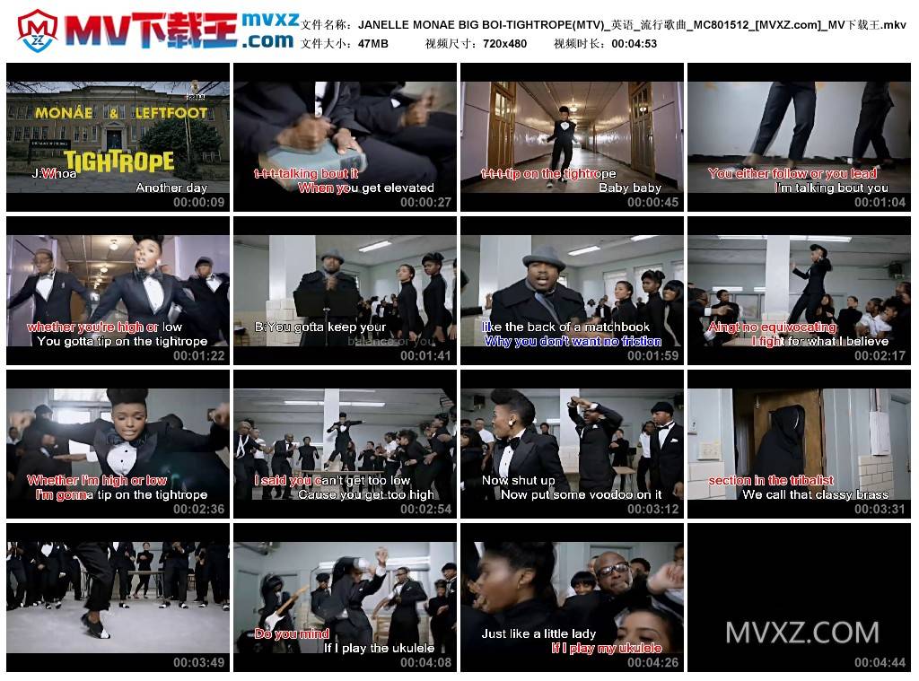 JANELLE MONAE BIG BOI-TIGHTROPE(MTV)_英语_流行歌曲_MC801512